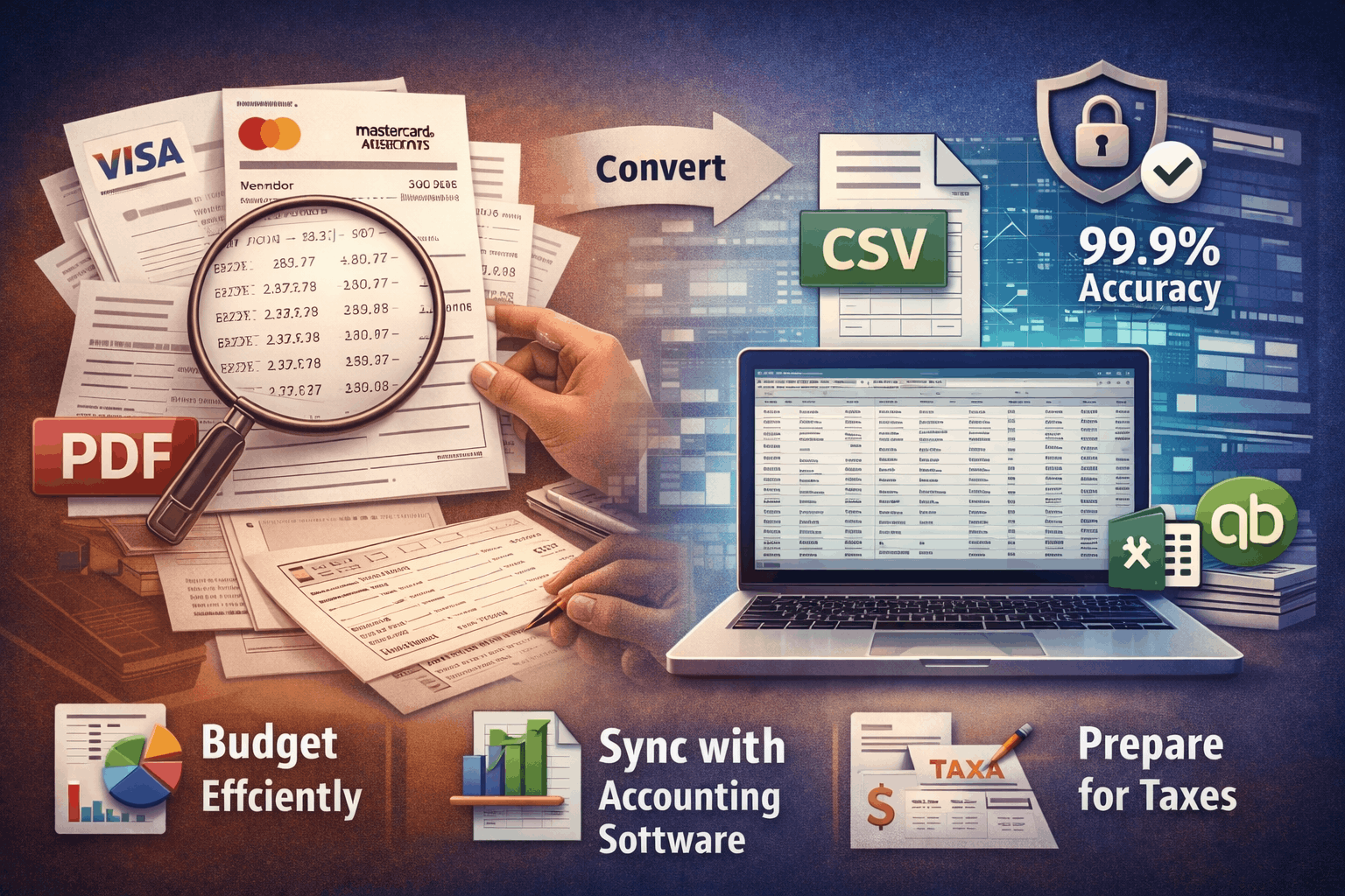 Automated expense tracking with PDF to CSV conversion